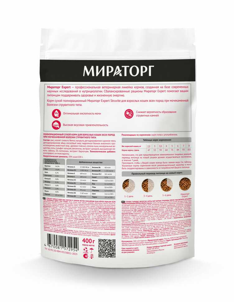 Для взрослых кошек всех пород Мираторг Expert Struvite фотография 11