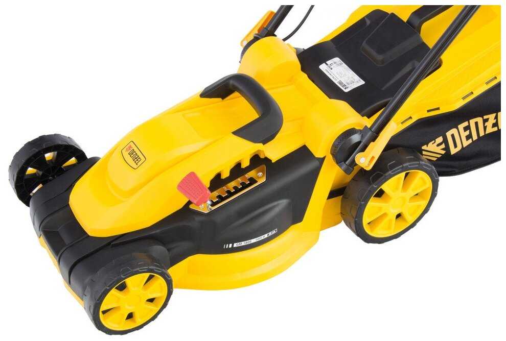 Газонокосилка электрическая DENZEL GM-1800, 1800 Вт, ширина 38 см, травосборник 40 л (96617) фотография 17