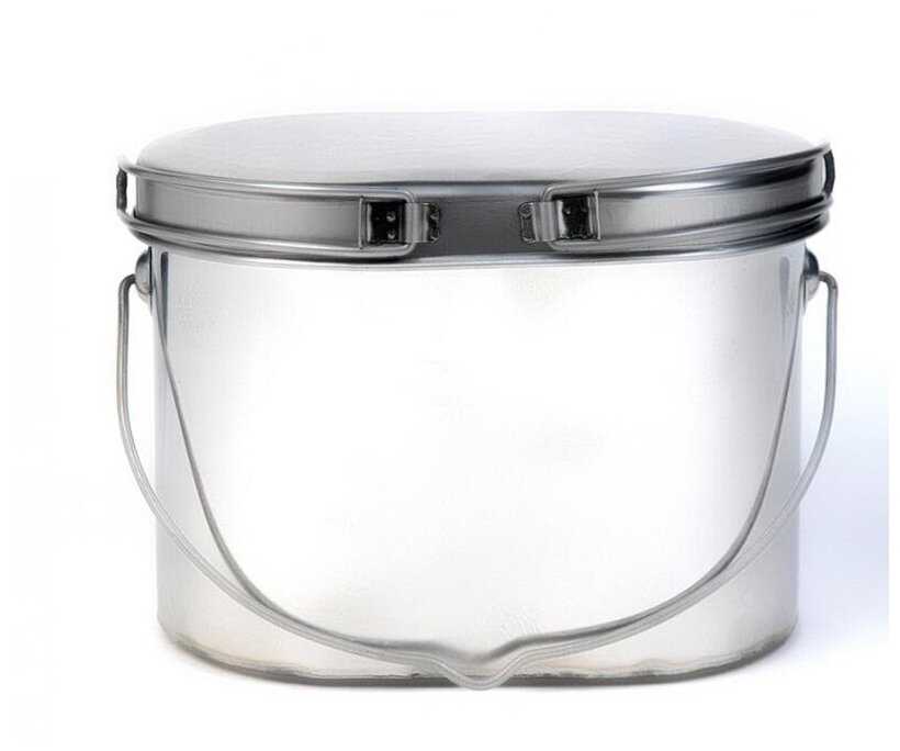 Котелок низкий 3,3 л крышка с ручками фотография 21