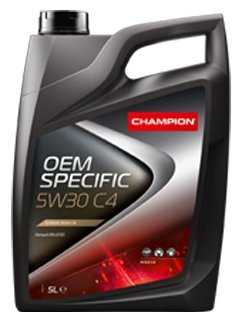 Синтетическое моторное масло CHAMPION OEM SPECIFIC 5W30 C4