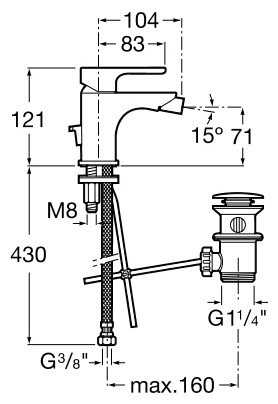 Смеситель для биде Roca L20 5A6A09C00, рычажный фотография 1