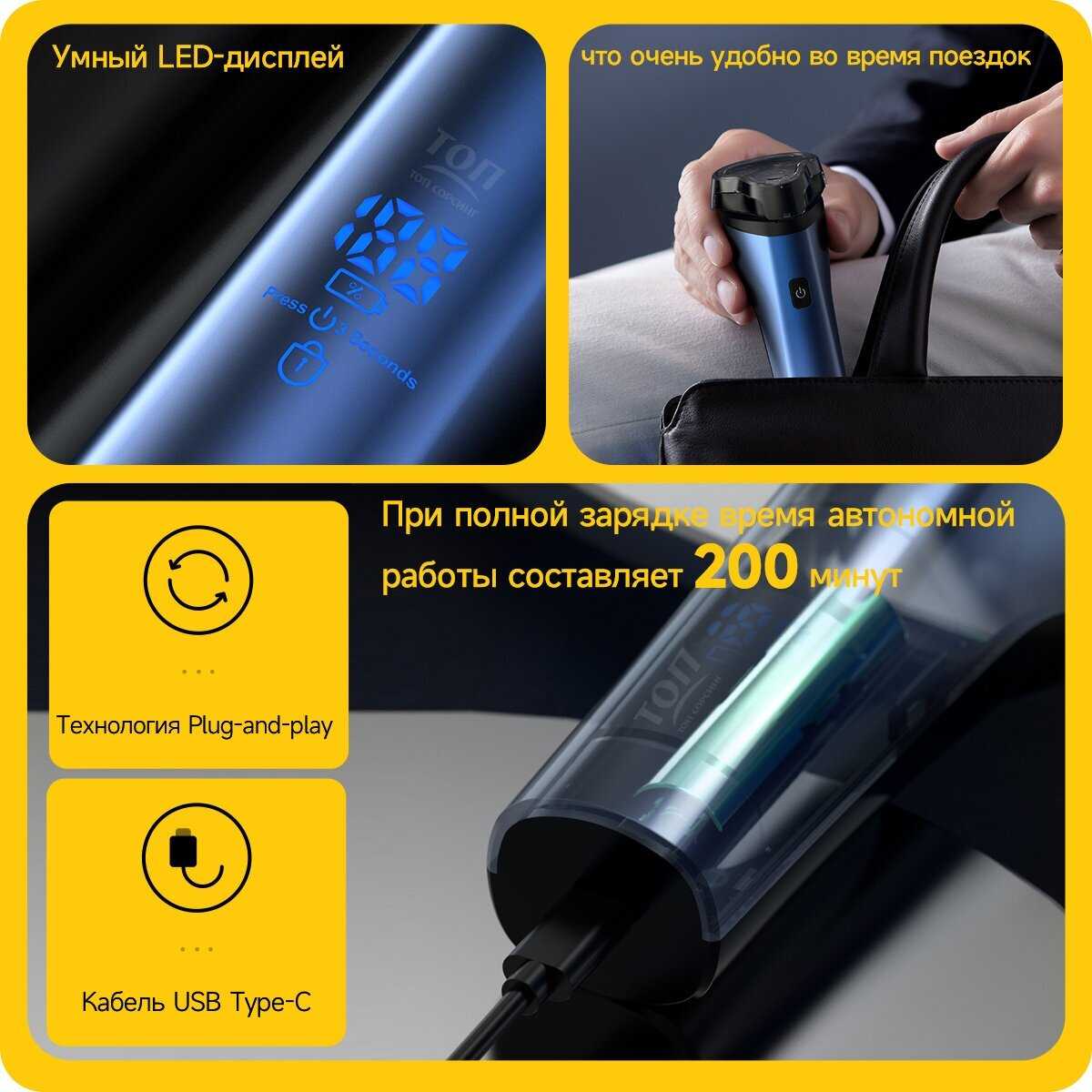 Электрическая многофункциональная бритва Deerma TX100 (ЕАС-сертификат) фотография 9