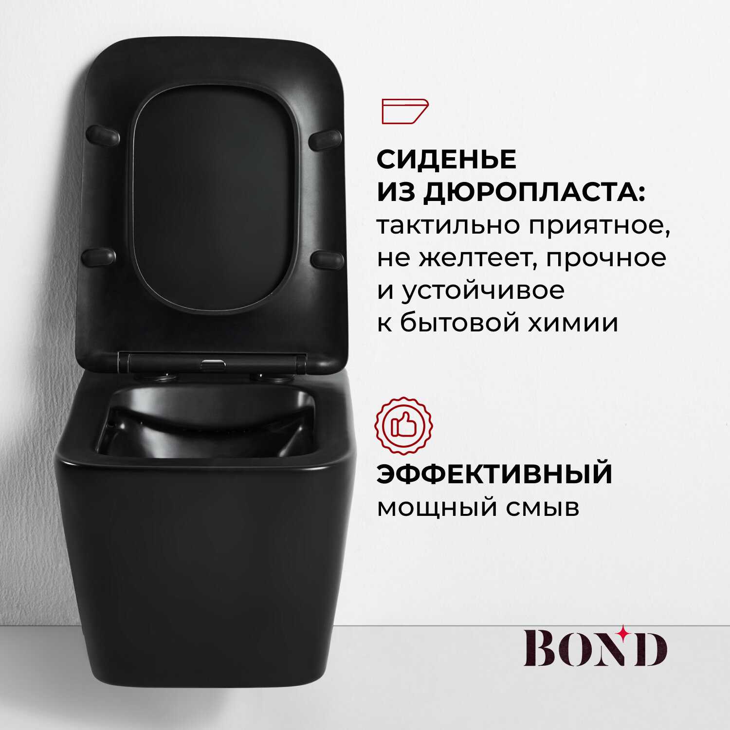 Подвесной унитаз BOND Cube фотография 1