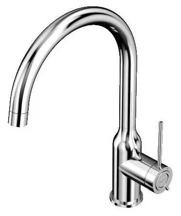 Смеситель для кухни (мойки) Elghansa 56B2013 однорычажный с поворотным изливом, нержавеющая сталь, хром фотография 4