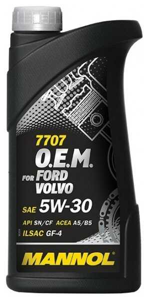 Синтетическое моторное масло Mannol 7707 O.E.M. for Ford Volvo 5W-30 фотография 1