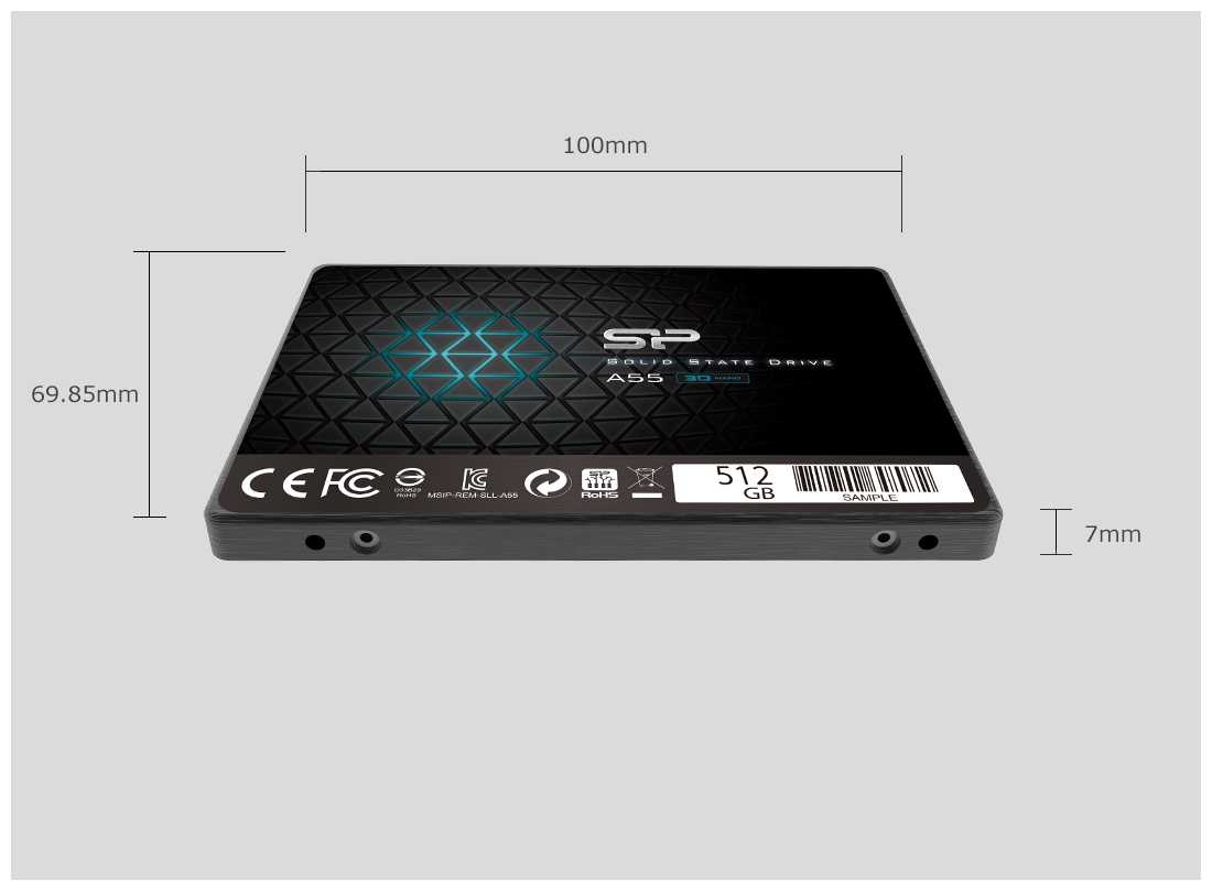Твердотельный накопитель Silicon Power Ace A55 (SP256GBSS3A55S25) фотография 2