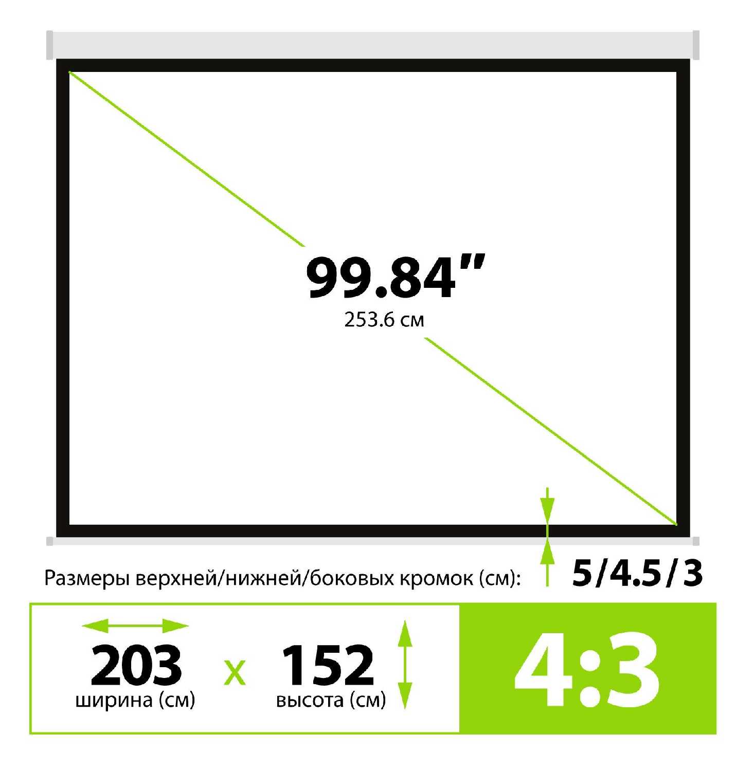 Рулонный cactus Wallscreen (CS-PSW-152x203) фотография 7