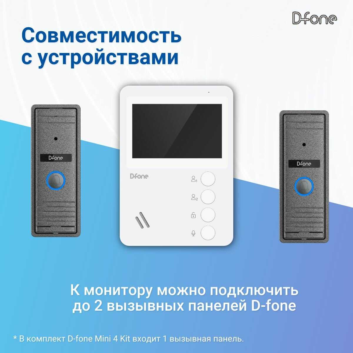 Комплект видеодомофона D-fone Hero 7 Kit (состав: монитор Hero7 + панель Melody 10S) фотография 33