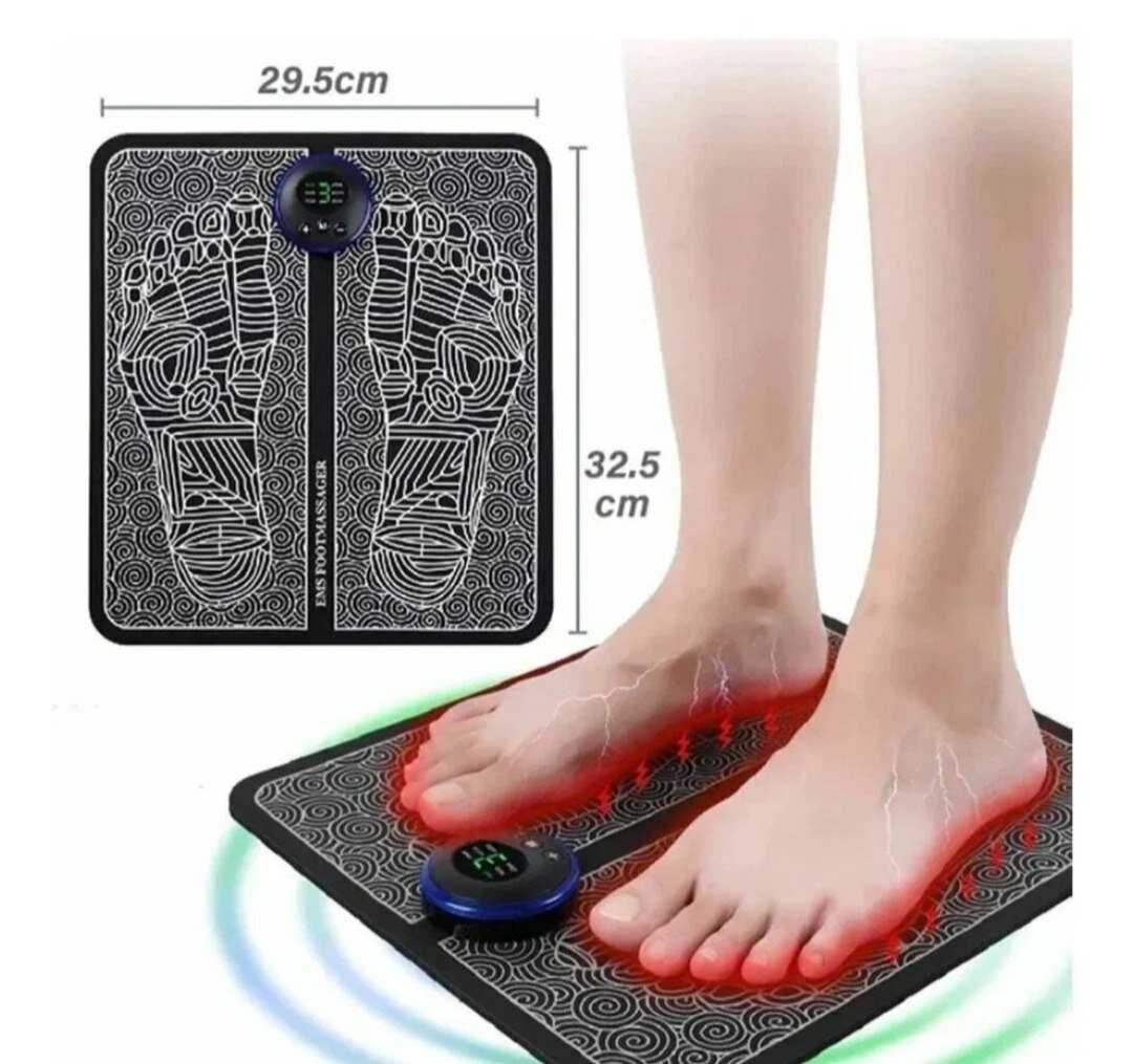 Массажер для ног электрический компрессионный Миостимулятор для ступней и мышц (8 режимов) фотография 1