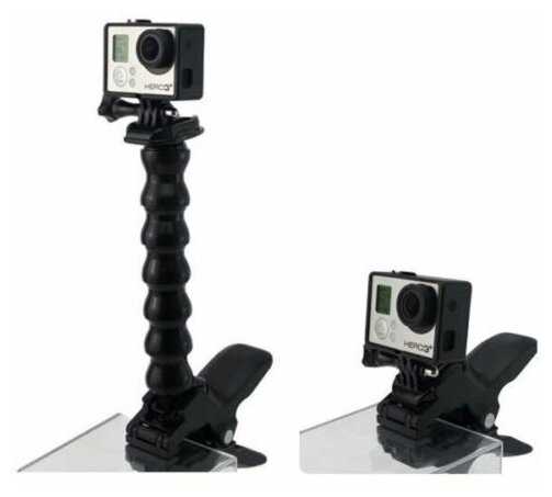 Гибкое шарнирное крепление Telesin Gooseneck с прищепкой Jaws Flex Clamp фотография 10