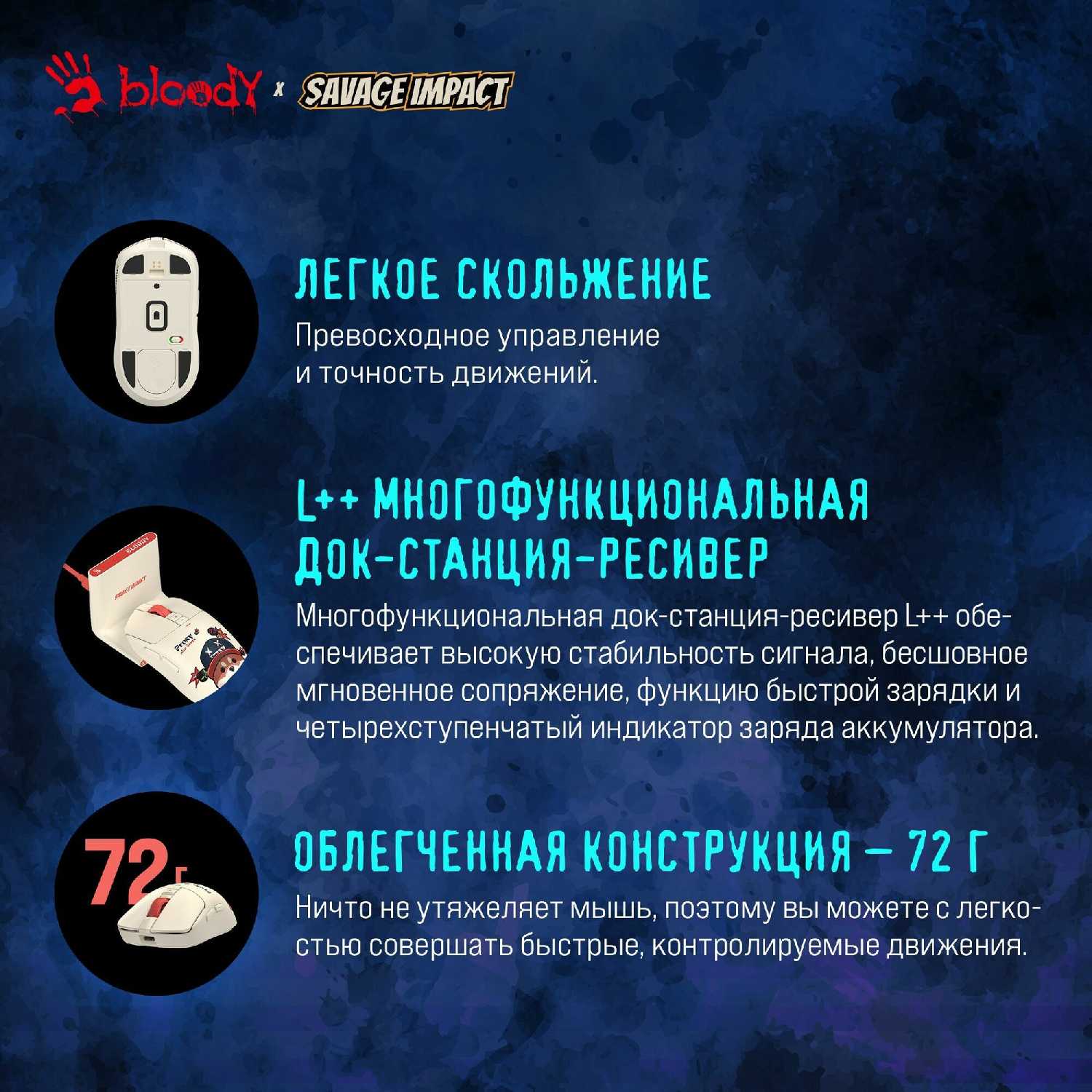 Мышь A4Tech Bloody R72 Ultra Duo фотография 4