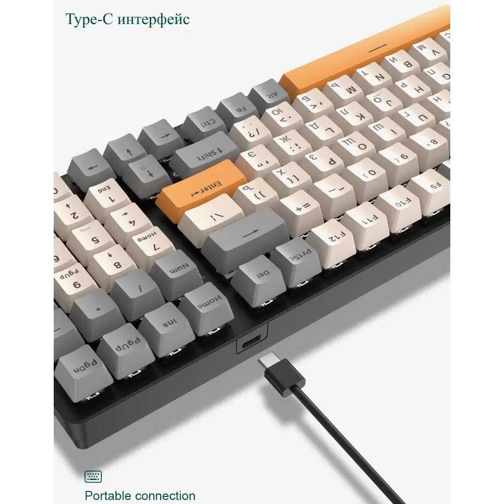 Клавиатура Wolf K3 механическая игровая, RGB, Type-C, HOTSWAP фотография 16
