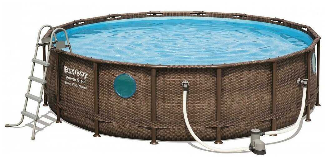 Бассейн Bestway Power Steel Swim Vista Set (56725)