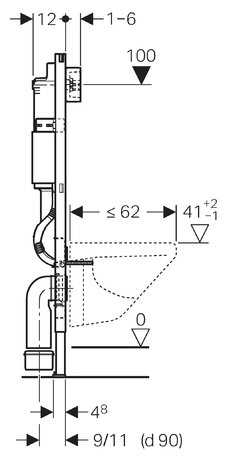 Рамная инсталляция GEBERIT Duofix 458.125.11.1 UP100 фотография 3