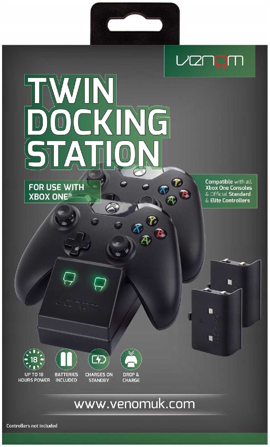 Venom Зарядная станция Twin Docking Station & Battery Pack для геймпадов Xbox One фотография 2