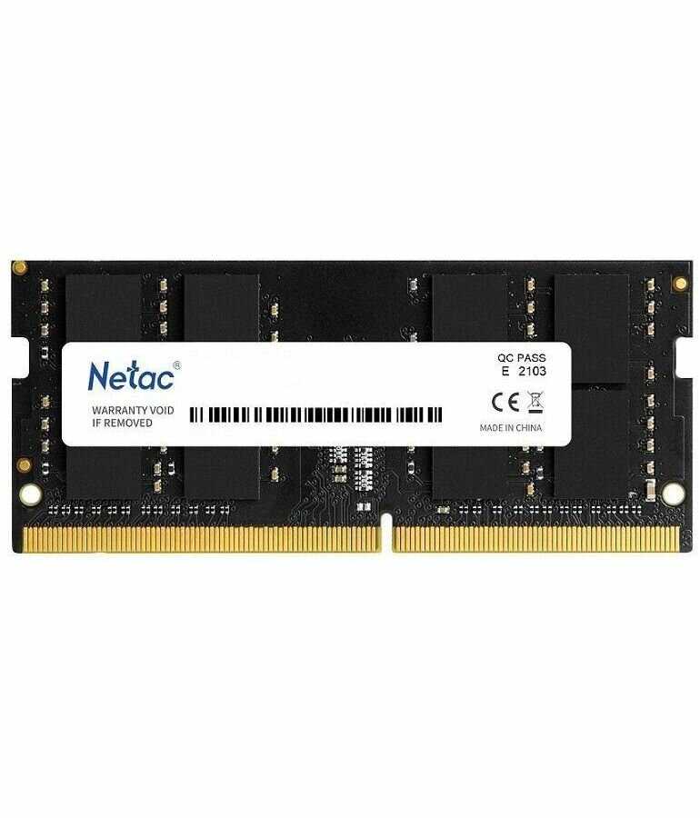 Оперативная память Netac Basic 16 ГБ DDR4 SODIMM CL22 (NTBSD4N32SP-16) фотография 3