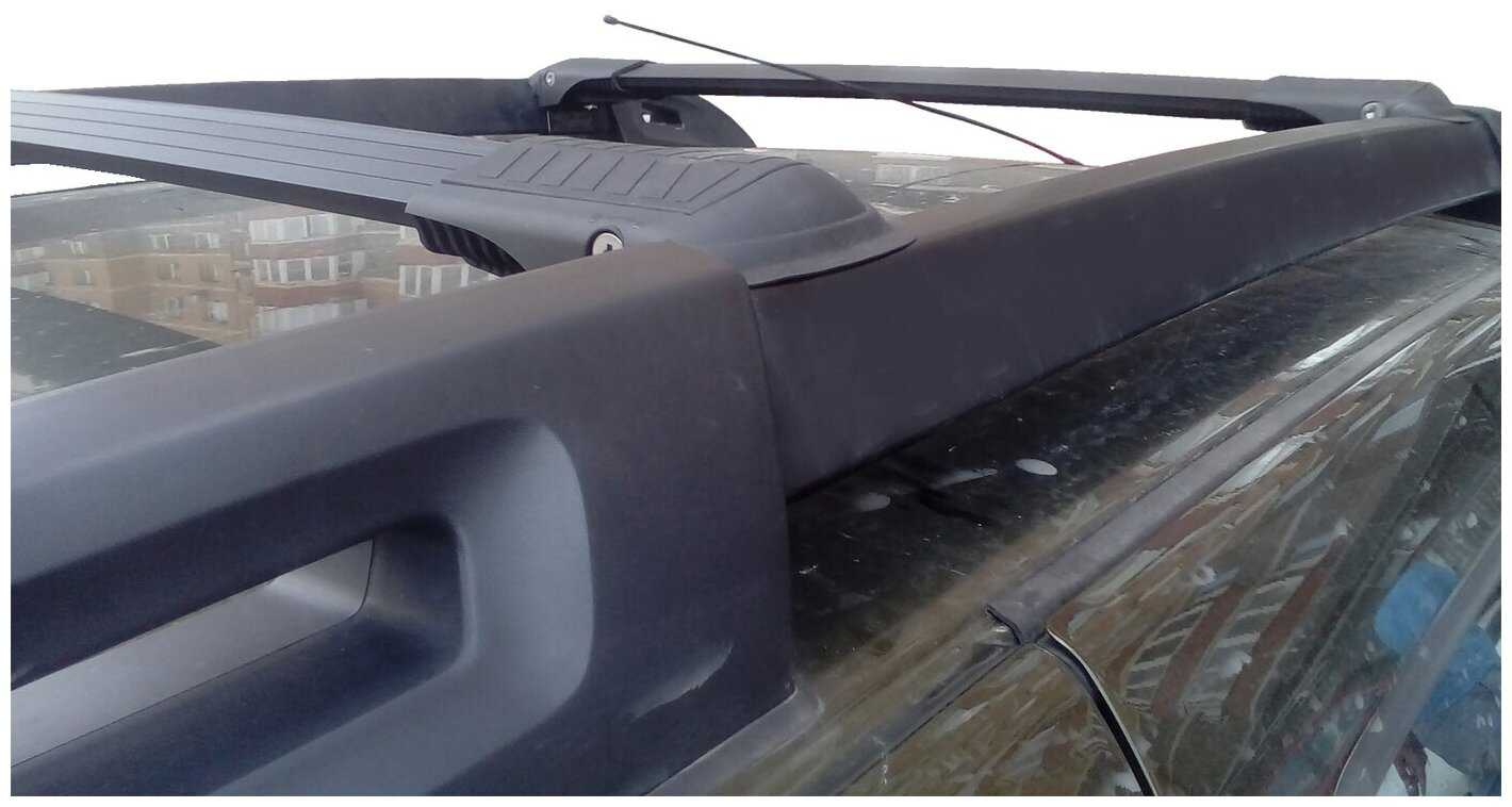 Багажник на рейлинги Renault Duster II (2015-2020) - Lux Hunter черные дуги фотография 3