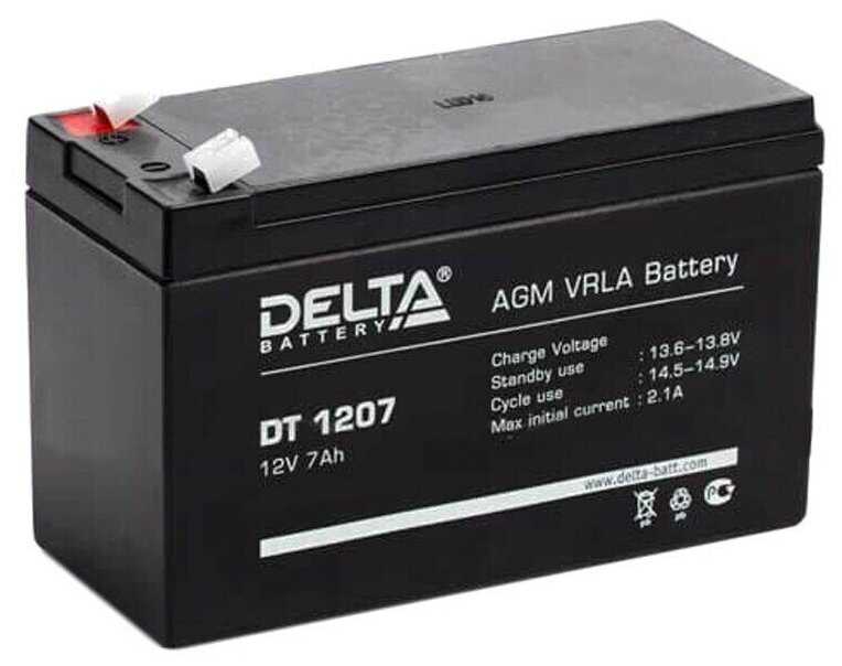Аккумуляторная батарея DELTA Battery DT 1207 (12В) фотография 4