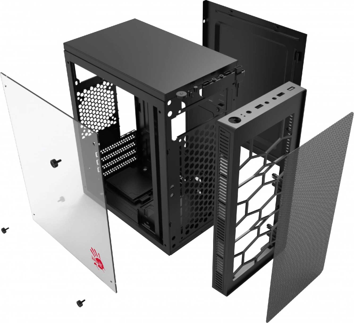 Корпус BLOODY BD-CC101 [mATX, Mini-Tower, без БП] [bd-cc101-bk] фотография 4