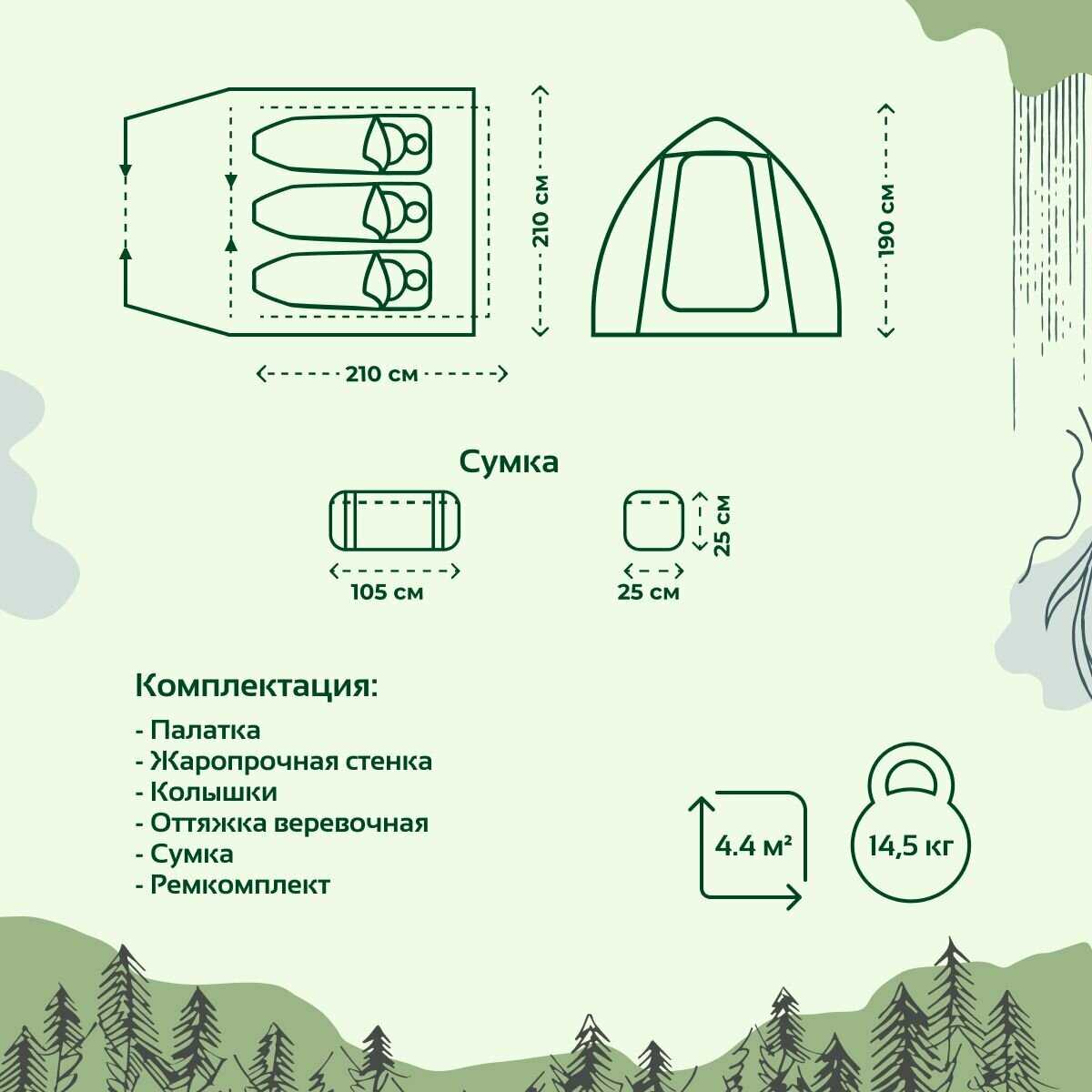 Туристическая палатка Stovetent (МФП-2) фотография 13