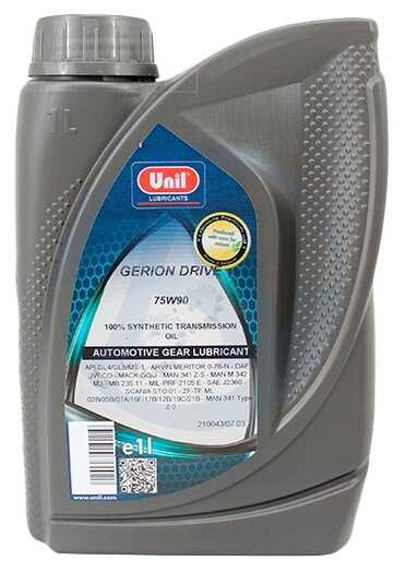 Масло трансмиссионное UNIL Lubricants Gerion Drive 75W90 75W-90 фотография 1