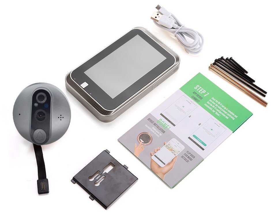 Видеоглазок (комплект) PS-Link PDV-20 цвет панели: черный фотография 3