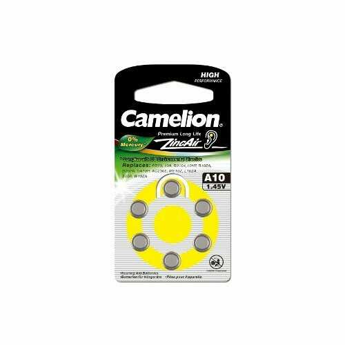 Батарейки Camelion Zinc Air 10 Mercury Free (A10-BP6) фотография 4