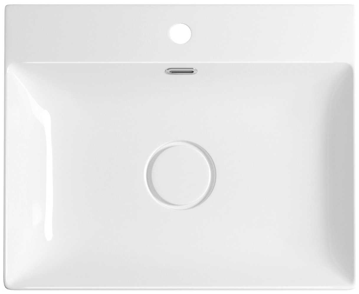 Накладная раковина для ванной комнаты Wellsee DeSire 151501000, ширина умывальника 55 см, цвет глянцевый белый фотография 2