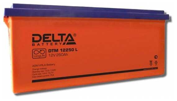 Аккумуляторная батарея DELTA Battery DTM 12250 L 250 А·ч фотография 1