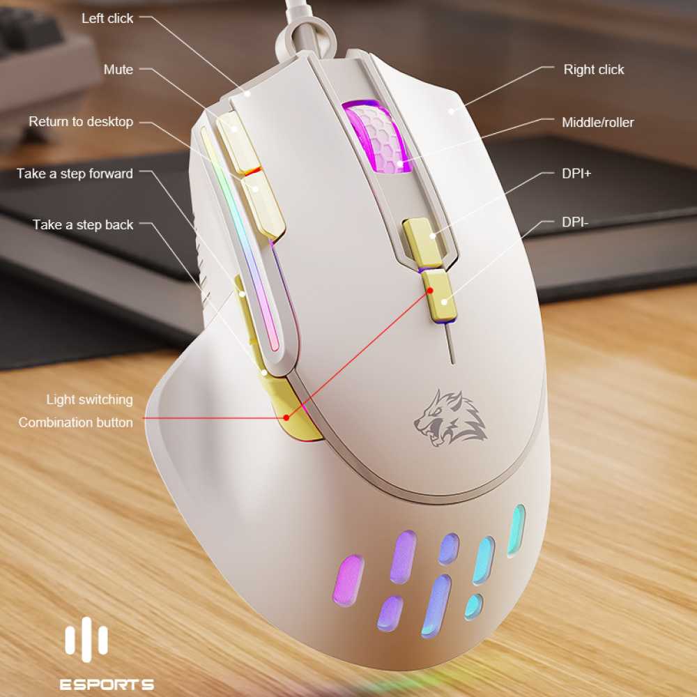 Мышь компьютерная игровая Wolf M2 (12800 DPI) фотография 5