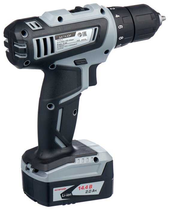 Аккумуляторная дрель-шуруповерт Интерскол ДА-14.4ЭР Домашний мастер 535.0.2.02 фотография 6