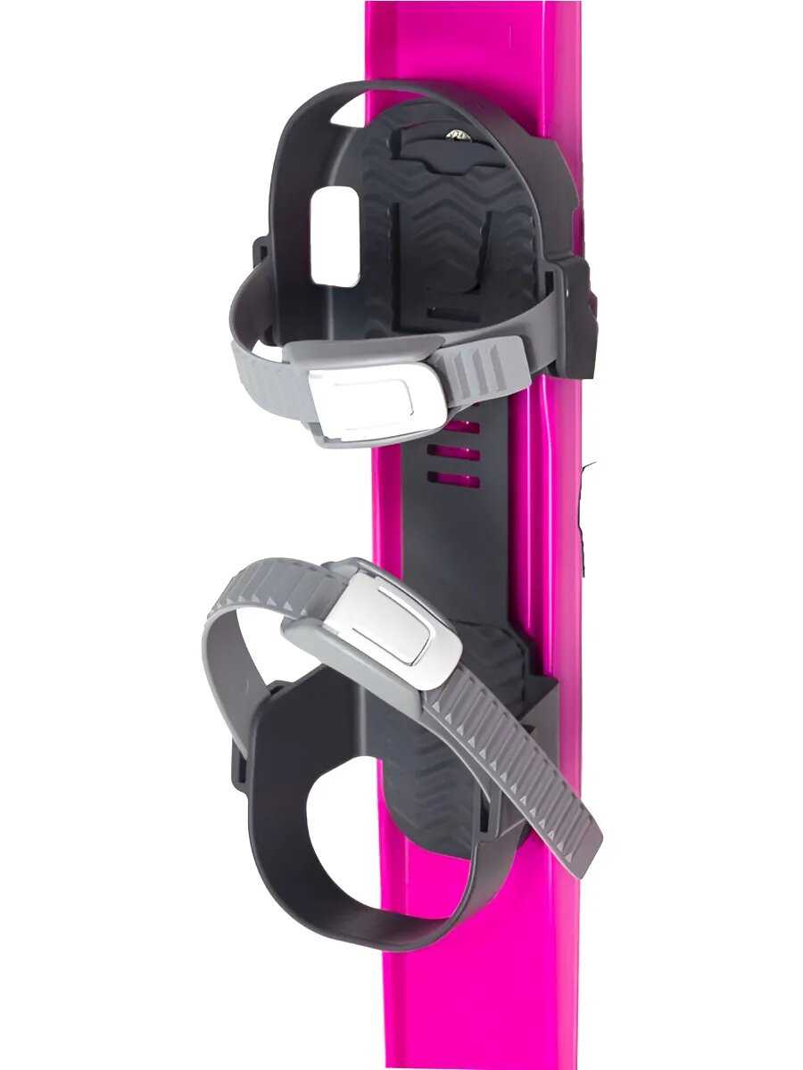 Лыжный комплект детский с креплениями и палками (75 см) фотография 31