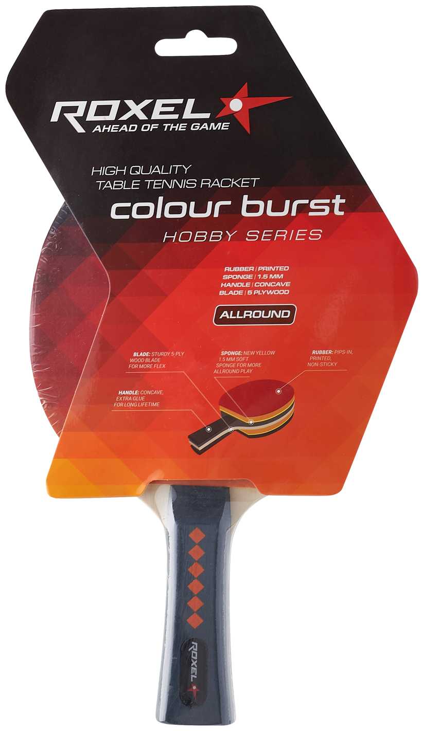 Ракетка для настольного тенниса Roxel Hobby Colour Burst, коническая фотография 1