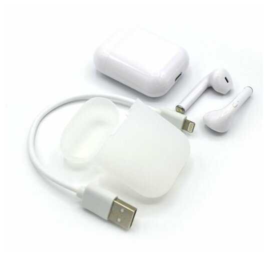 Беспроводные наушники TWS I12 / Bluetooth 5.0 для Андроиид и Эпл / Белые фотография 5