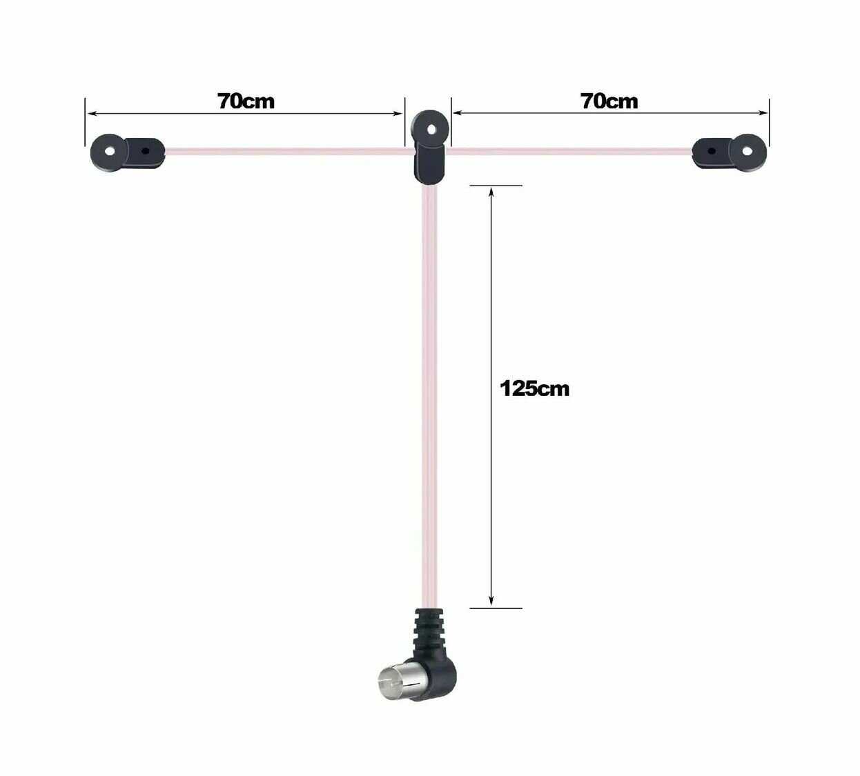 Антенны Без бренда Дипольная комнатная FM/AM антенна [60-108 МГц 75 Ом] фотография 6