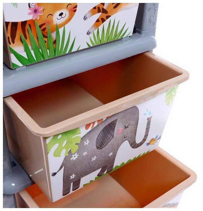 Бельевой комод Соломон Веселый зоопарк (4 секции)