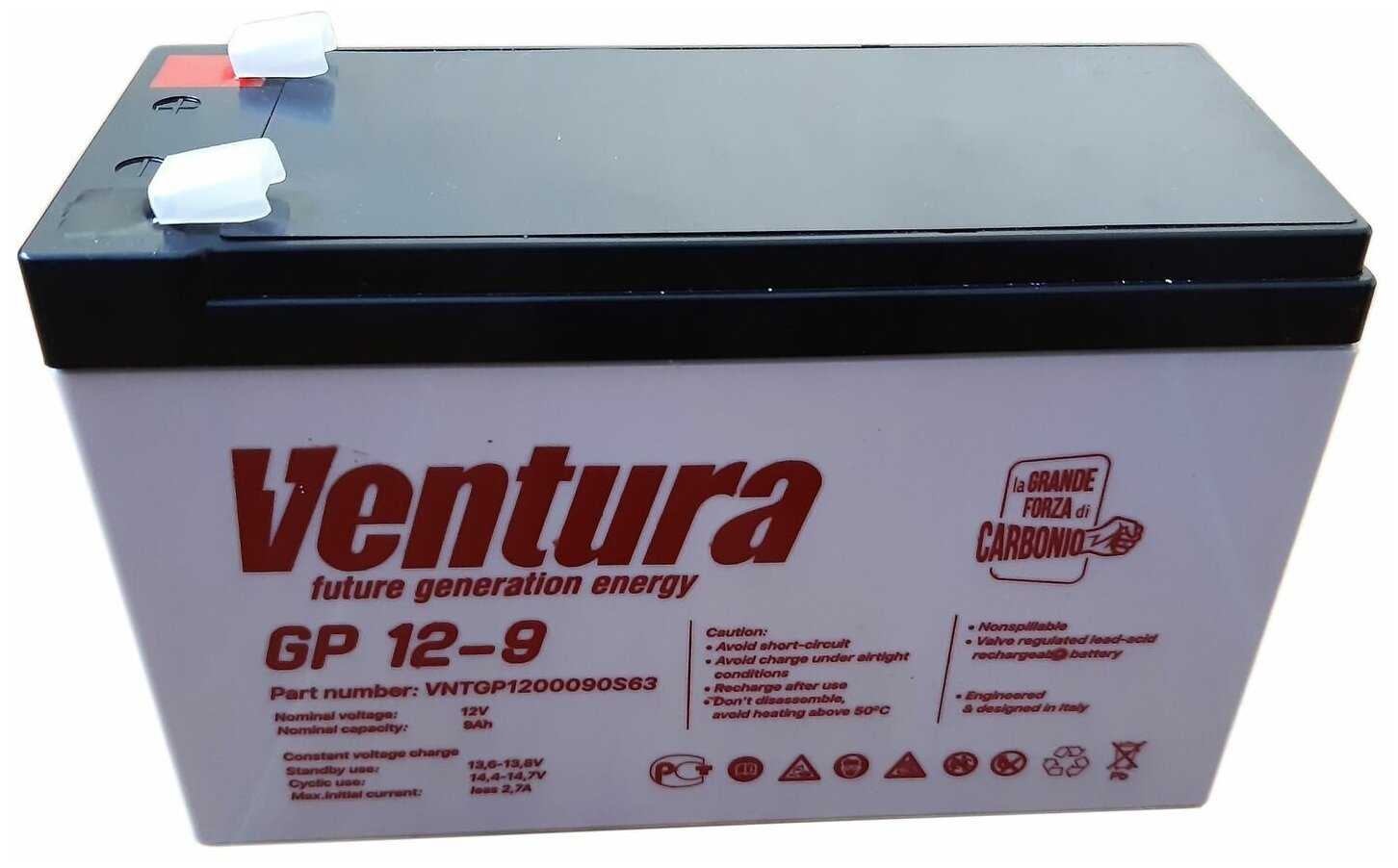 Аккумуляторная батарея Ventura GP 12-9 (12В 9 А·ч) фотография 1