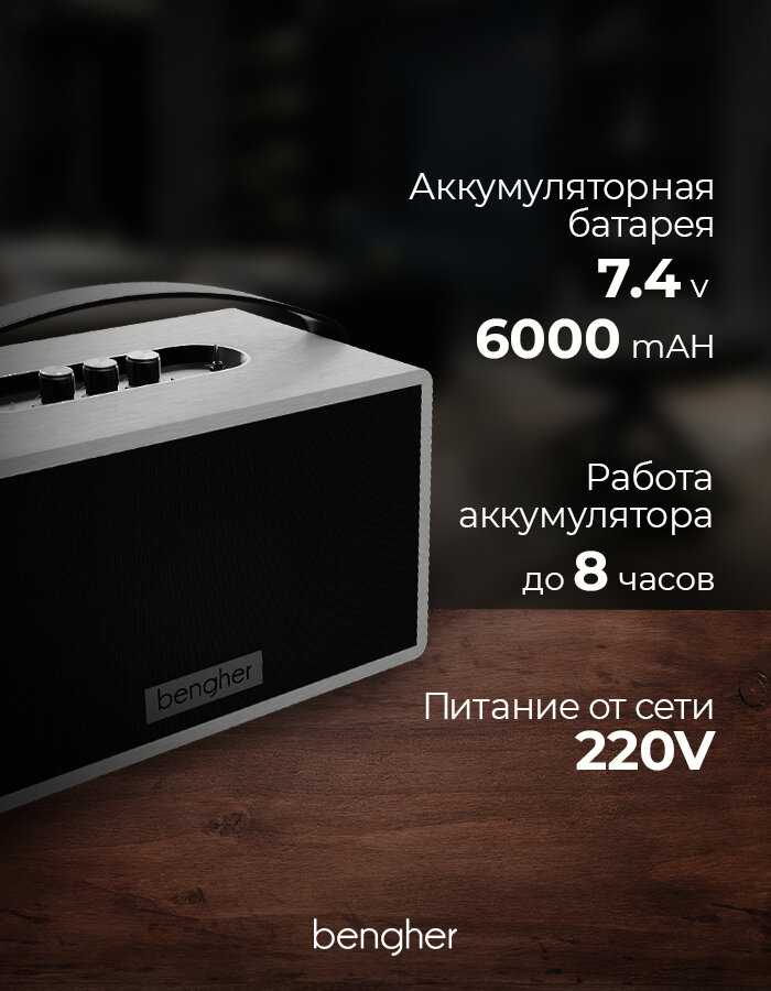 Портативная bluetooth колонка Bengher Home Studio 2 (100Вт) фотография 16