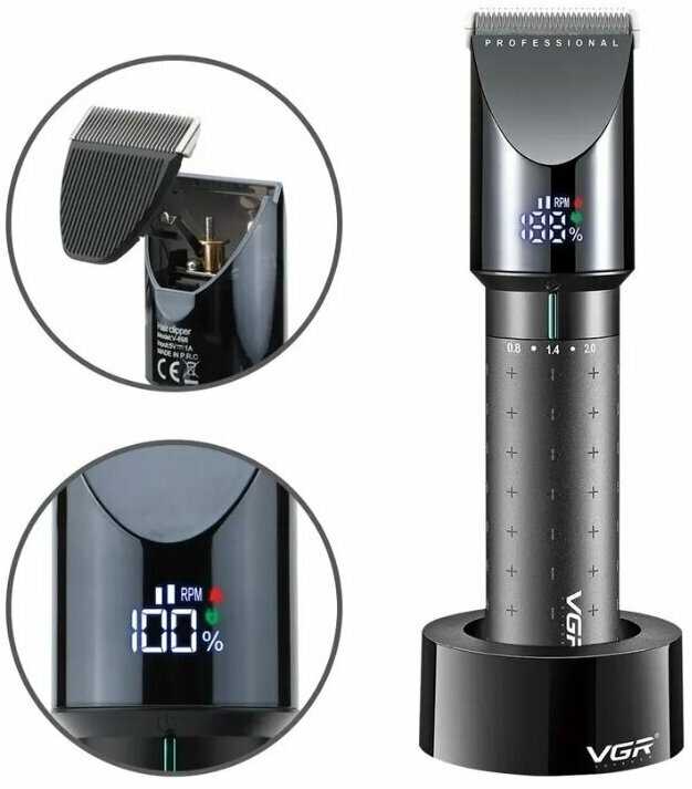 Professional машинка для стрижки волос V-698 фотография 4