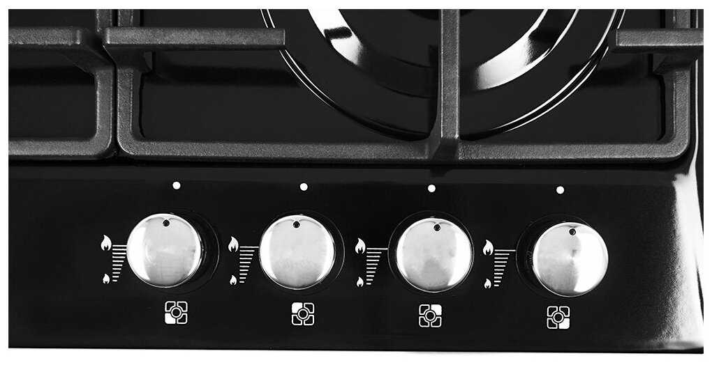 Газовая варочная поверхность NORDFROST HS 6043 B (чугун решетки, газ-контроль) фотография 6