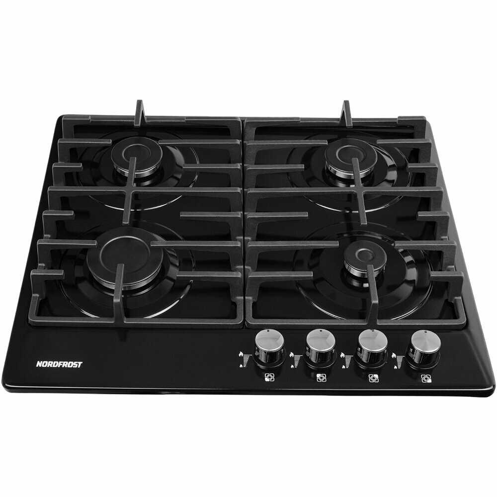 Газовая варочная поверхность NORDFROST HS 6043 B (чугун решетки, газ-контроль) фотография 7