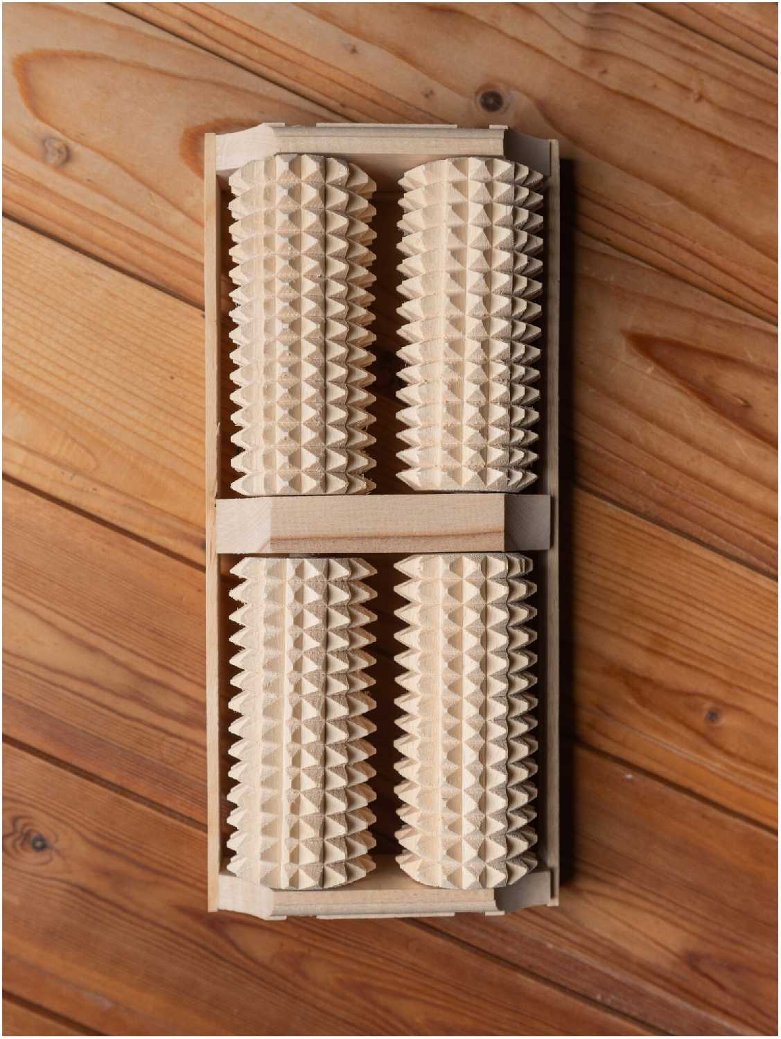 Массажер для стоп деревянный массажер для ног фотография 3