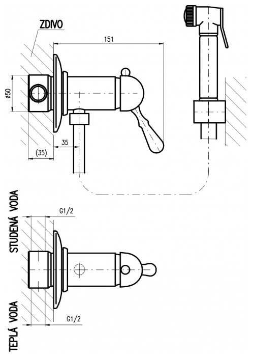 Гигиенический душ Slezak RAV Labe L047SM, фотография 1
