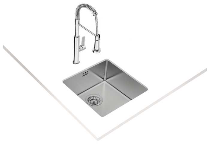 Интегрированная кухонная мойка TEKA BE Linea RS15 40.40, 44х44см, нержавеющая сталь фотография 1