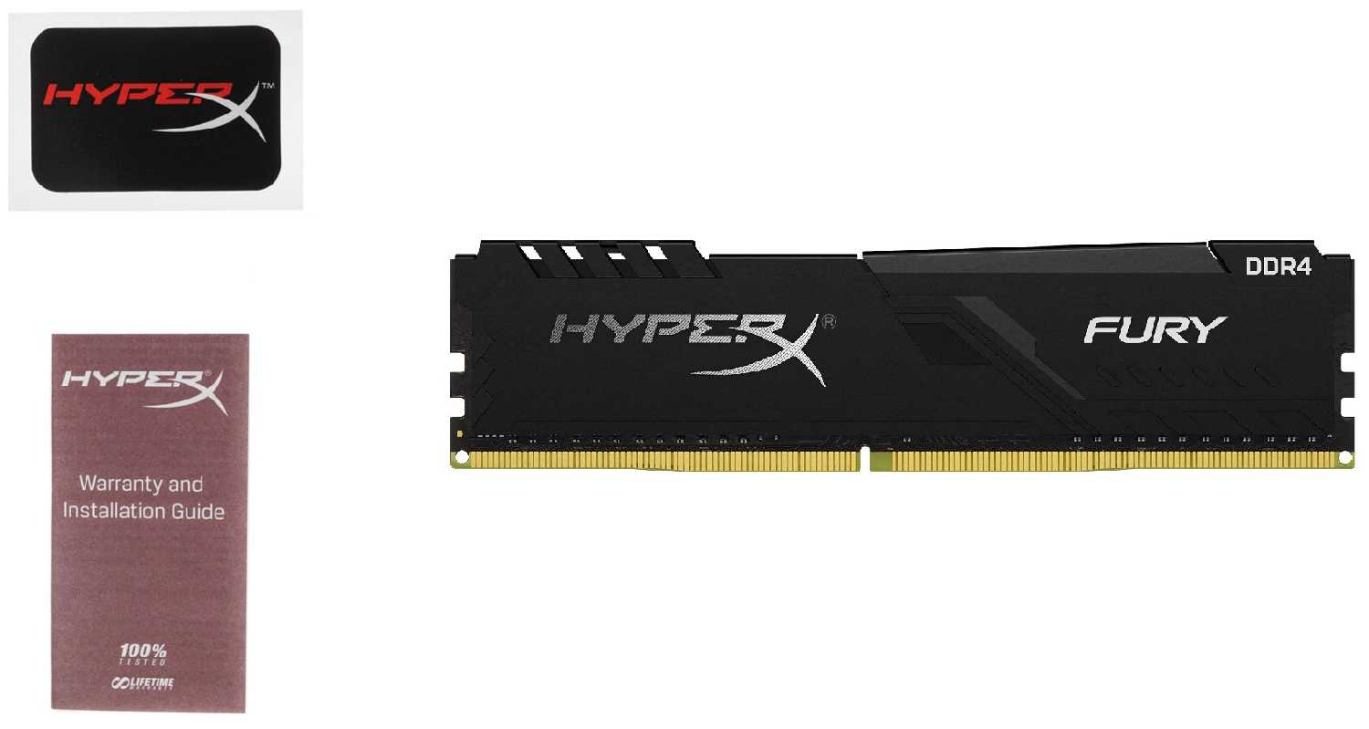 Оперативная память HyperX Fury 32 ГБ DDR4 3200 МГц DIMM CL16 HX432C16FB3/32 фотография 4