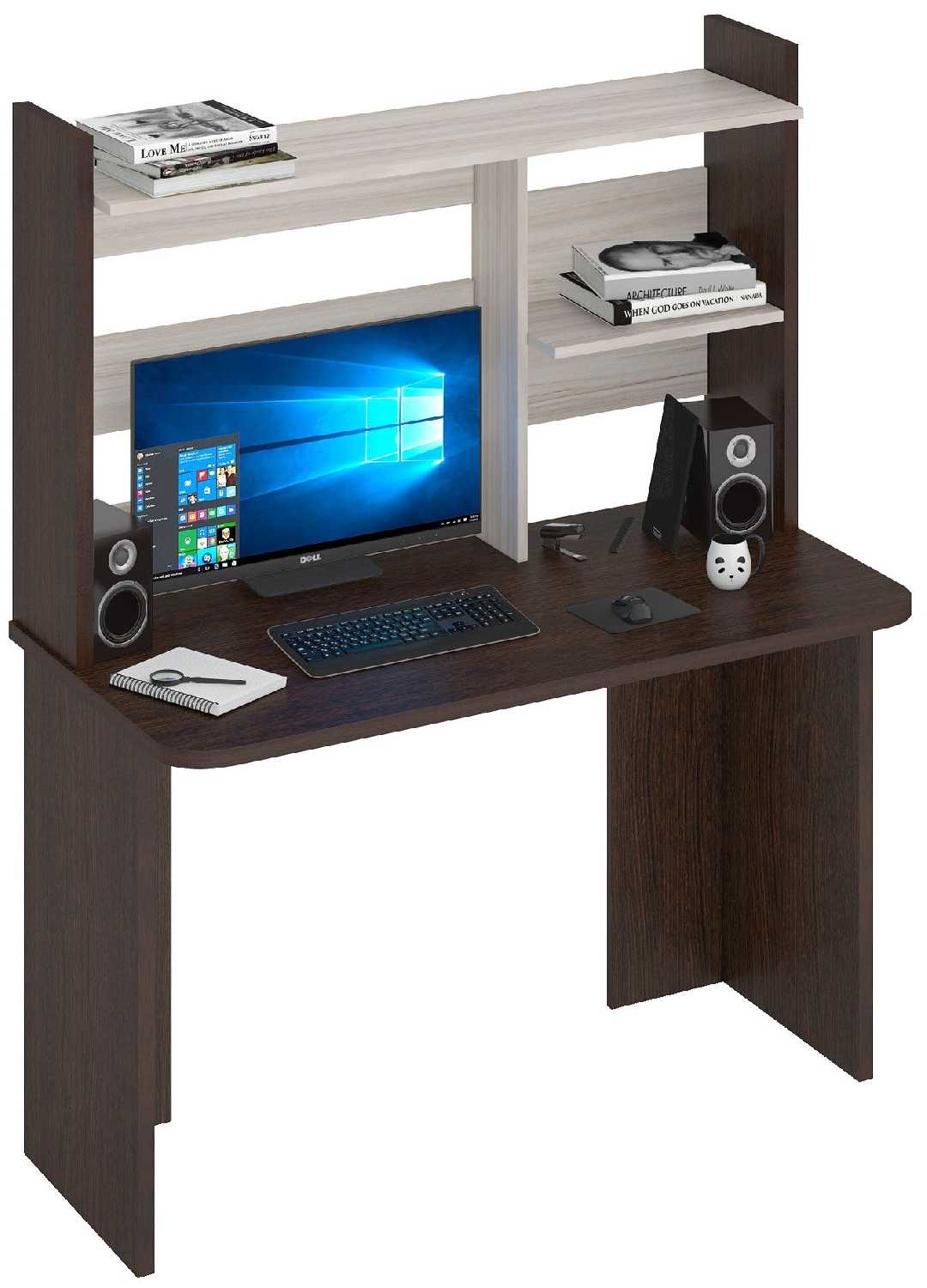 Мэрдэс письменный стол Домино Lite СКЛ-ПрямР+НКЛ без тумбы фотография 1