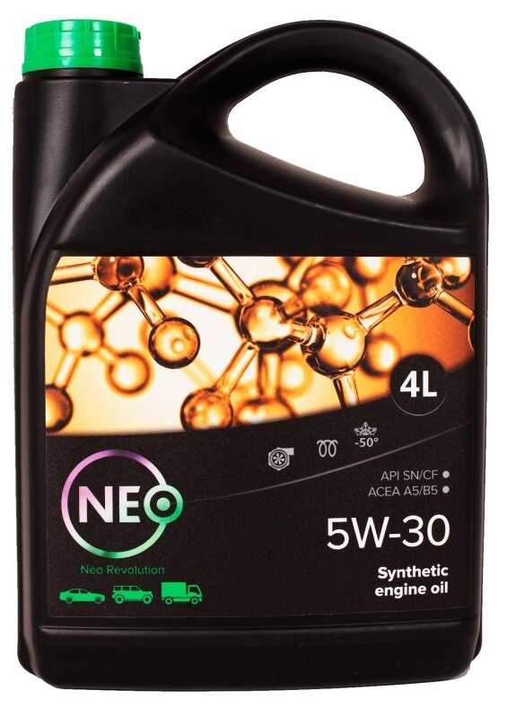 Синтетическое моторное масло NEO Revolution 5W-30 (SN/CF; A5/B5) фотография 3
