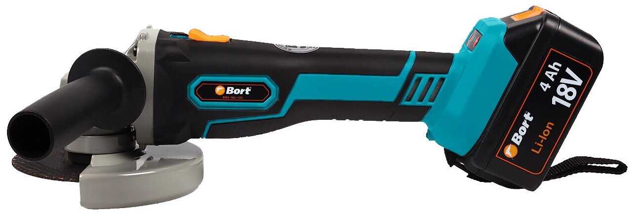 Аккумуляторная УШМ Bort BWS-18Li-125, 125 мм фотография 2