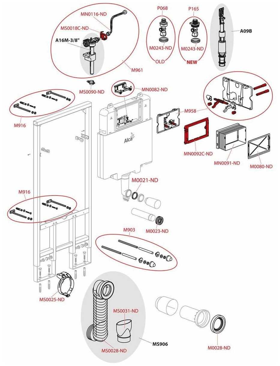 Рамная инсталляция Alcadrain AM1101/1200 фотография 6