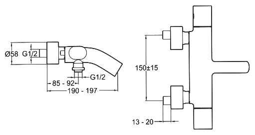 Смеситель для душа Jacob Delafon Talan E10105, рычажный фотография 1